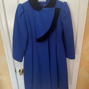 Rothschild Blue and Black Cape with Tailored Silhouette